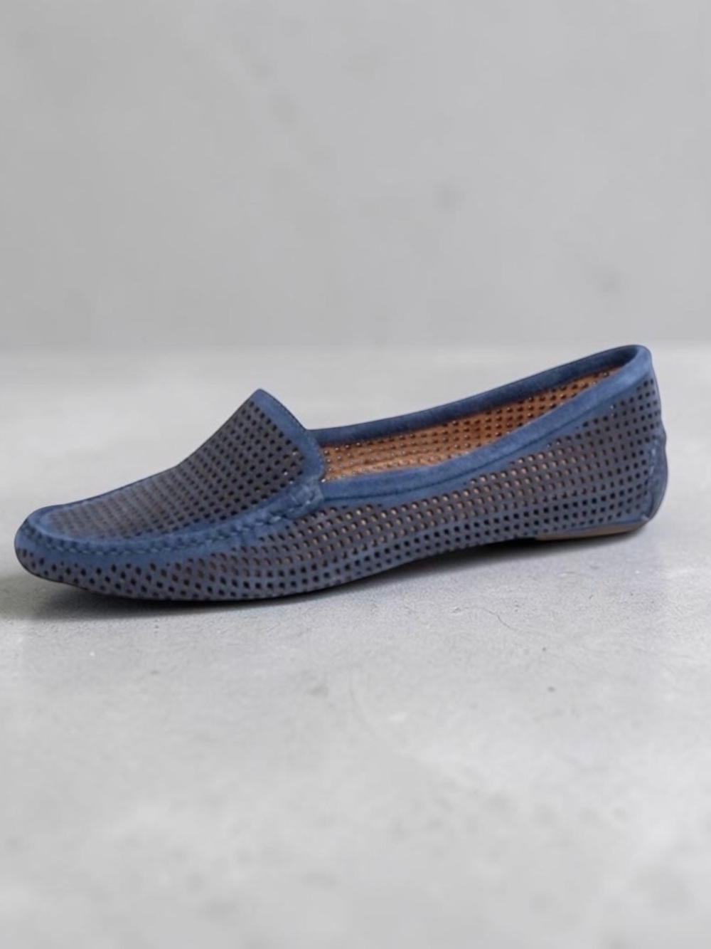 PATRICIA GREEN Barrie Flat Suede Blue Driving Moccasin Size 10 M